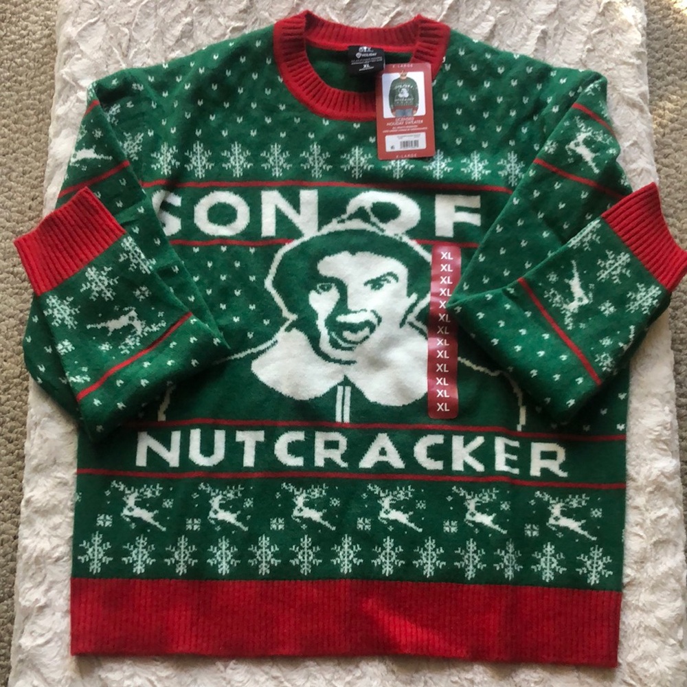 ELF Son of a Nutcracker Men’s Holiday Sweater XL